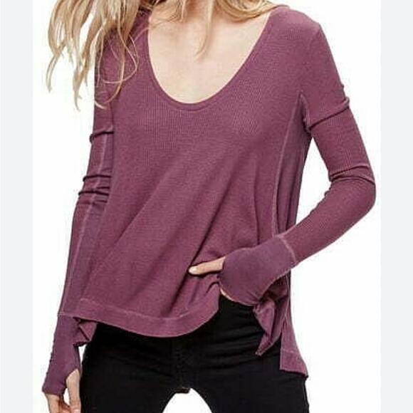 Free People Malibu thermal tunic women's L - Picture 1 of 12